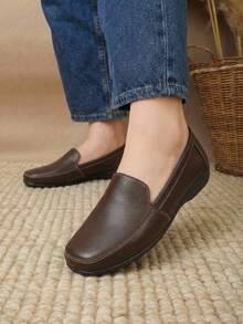 Women Loafers Shoes - Brown - View 1