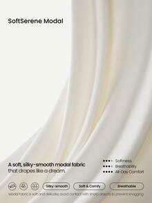 GLOWMODE SoftSerene Modal Own Your Flow Soft Silky-Smooth Breathable Waist Length Adjustable Drawstring Hem One-Shoulder Pullover Sweatshirt Daily Casual Wear - White - View 5