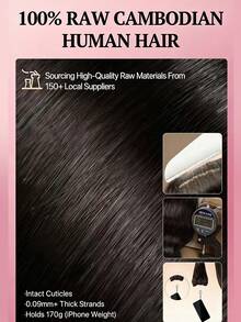 14-28Inch Luxury Straight Human Hair Bundles Virgin Hair Extension High Grade Real Double Weft Hair Weave 1pc High Gloss Long Lifespan Hair Daily & Salon Quality Use Soft & Silky Premium Invisible Hair Extensions - Natural Black - View 9