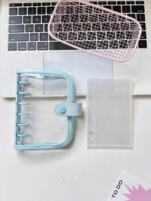 Zazumi 1 Sổ tay da PU A7 với gáy lò xo trong suốt, gáy lò xo A7, giấy bên trong có thể thay thế, sổ dán sticker, sách dán sticker trong suốt, túi đựng ảnh sách dán sticker, album ảnh, sổ kế hoạch, nhật ký, sổ tay, văn phòng phẩm. - Nhiều màu - Xem 15
