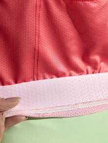 Exploreva Contrast Stripe Fitted Long Sleeve Cycling Jersey - Pink - View 6