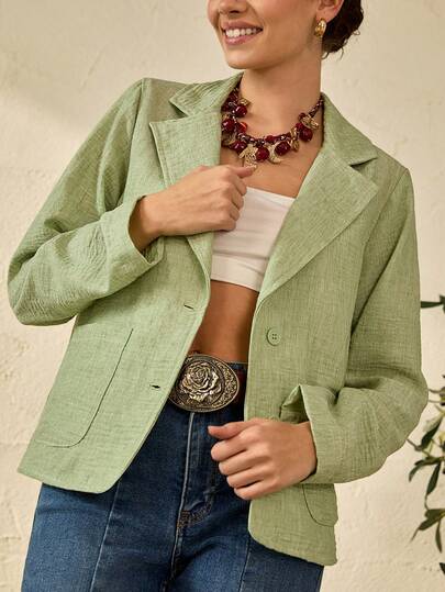 Bóhologie Femei, Primăvară, Vară, Boho, In artificial, Verde, Sacou damă din in verde, Sacou verde măsliniu, Sacou verde salvie pentru femei, Sacou verde smarald, Sacou verde mentă, Sacou verde croit, Sacou verde supradimensionat, Sacou verde pentru serviciu, Sacou verde casual, Sacou verde ușor, Sacou verde de primăvară, Idei de ținute cu sacou verde, Sacou verde, Sacou verde pădure