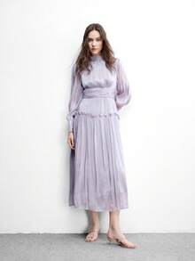 CUCCOO BIZCHIC 女士鞋履 春夏新款杏色条纹露趾金属扣中跟凉鞋拖鞋 简约时尚舒适 日常百搭通勤女凉鞋 女鞋 - 杏色 - 查看 6
