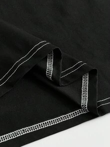 EASEVO Plus Size Men's Casual Contrast Trim Polo Shirt, Summer - Black - View 10