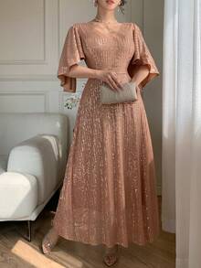 DAZY Đầm eo đính sequin cao cấp thanh lịch, đầm dự tiệc sang trọng mang đến vẻ đẹp tinh tế cho mùa hè. - Rượu sâm banh - Xem 7