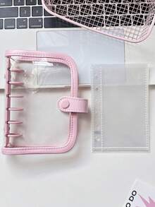 Zazumi 1 Sổ tay da PU A7 với gáy lò xo trong suốt, gáy lò xo A7, giấy bên trong có thể thay thế, sổ dán sticker, sách dán sticker trong suốt, túi đựng ảnh sách dán sticker, album ảnh, sổ kế hoạch, nhật ký, sổ tay, văn phòng phẩm. - Nhiều màu - Xem 11