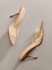 Hauture Sepatu Wanita Modis Warna Nude Transparan Ujung Lancip Hak Tinggi Stiletto untuk Musim Panas dan Musim Semi, Cocok untuk Pesta, Dansa, dan Liburan, serta Hadiah Natal. - Krem - View 7