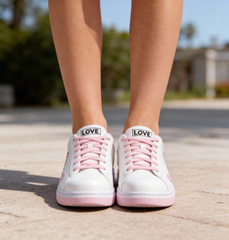 TENIS BORDADOS SUELA ANTIDERRAPANTE CON DIBUJO ANIMADO - Blanco - Ver 1