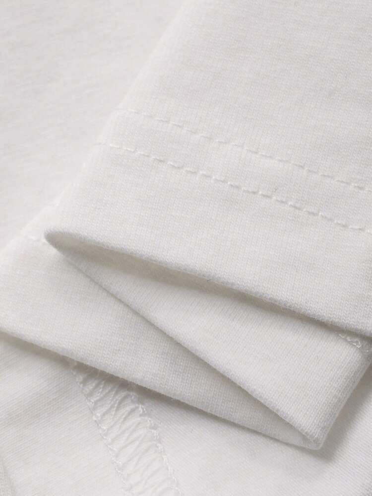 Women's Floral Print Round Neck Casual T-Shirt, Korean Style Summer