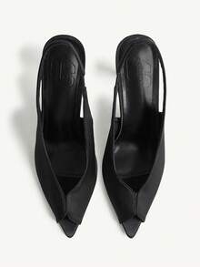 CUCCOO CHICEST Giày sandal cao gót mũi nhọn màu đen thời trang dành cho nữ, thích hợp cho những chuyến đi hàng ngày. - màu đen - Xem 9