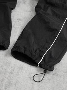 Manfinity ZONE917 男士抽绳腰带火焰印花宽松休闲日常运动裤 - 彩色 - 查看 6