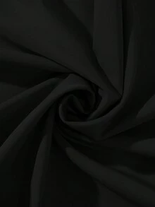 SHEIN Franclia Đầm midi nữ thanh lịch cài nút thắt eo, thích hợp cho mùa hè. - màu đen - Xem 5