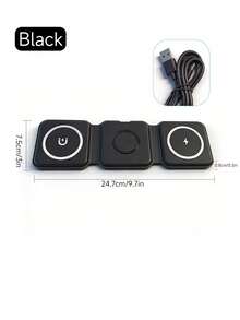 Teckwe Estación de carga inalámbrica 3 en 1 compatible con el cargador MagSafe de Apple, estación de carga inalámbrica magnética rápida para iPhone 17 Air 16 15 14 13 12 Series - Multicolor - Ver 7