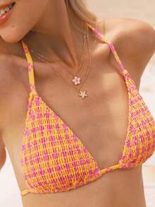 Swim Mod Set de 2 collares de clavícula con colgantes exquisitos y elegantes con diseños de cinco pétalos y estrella de mar, para mujeres, ideales para usar en verano, playa, vacaciones, fiestas y viajes, accesorio de joyería para el uso diario - Multicolor - Ver 2