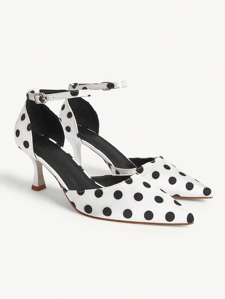 CUCCOO CHICEST Women's Fashionable Elegant Polka Dot Pointed Toe Pumps Wedding Shoes Spring Shoes Bride Shoes