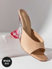 SHUZIA Giày sandal đế xuồng dáng rộng, thanh lịch, tối giản dành cho nữ. - Màu be - Xem 4