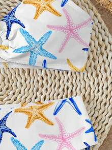 Bộ đồ bơi hai dây và bikini in hình sao biển nhiều màu sắc dễ thương, kiểu dáng ôm sát thoải mái, trang phục thư giãn mùa hè cho các cô gái tuổi teen, #Coconutgirl - Nhiều màu - Xem 6