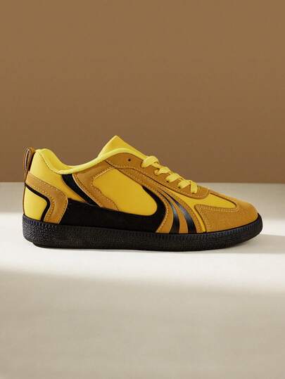 CUCCOO EASI Women's Lace-Up Casual Comfortable Sports Sneakers, Versatile For Daily Wear