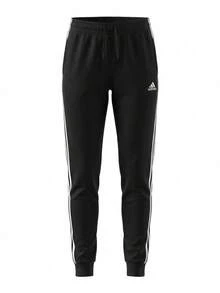 Adidas Essentials Women's 3-Stripes Fleece Pants Black - Black / White - View 1
