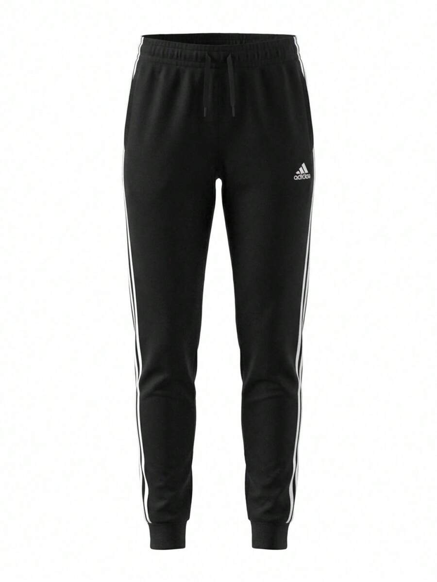 Adidas Essentials Women's 3-Stripes Fleece Pants Black - Black / White - View 1