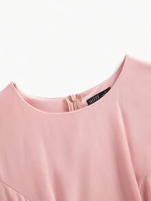 ZEYLAH 女士两件式及地晚礼服——立领披肩，水晶装饰，鱼尾裙摆，雪纺面料，修身剪裁，适合节日派对、婚礼和正式场合。 - 粉色 - 查看 7