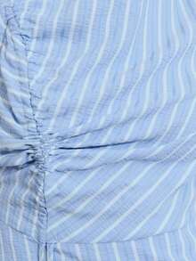 Nöista Sleeveless Blouse In Stripe Woven Fabric. - Blue - View 6