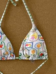 Swim Mod 2026 New Spring/Summer Women 2pcs Swimwear Set, Random Floral Print, Beach Holiday Elegant Casual Swimwear - Multicolor - View 4