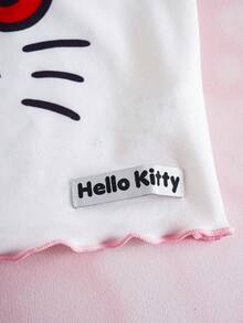 HELLO KITTY AND FRIENDS | SHEIN 女士卡通印花吊带背心和比基尼内裤休闲日常内衣套装 - 淺粉色 - 查看 4