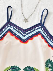 Sparklyn 少女热带印花吊带度假连衣裙 - 彩色 - 查看 3