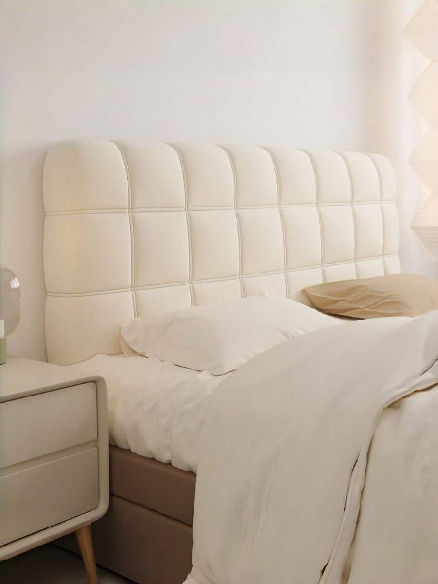 Cream-Style Thick, Elastic, Fully Enclosed Headboard Cover – Brand New, Suitable For All Seasons. Complete Set Of Soft Headboard Covers. - Multicolor - View 1