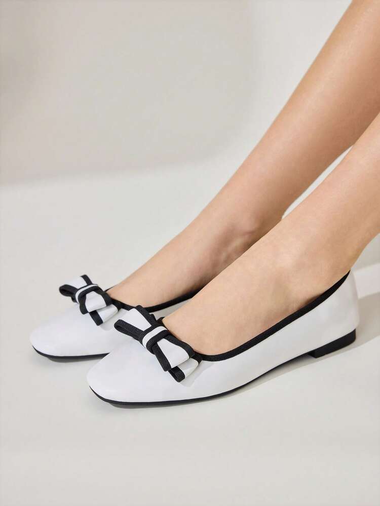 CUCCOO CHICEST Women Shoes Classic Fashion Women's Flat Shoes Bow Decoration Comfortable Casual Versatile Holiday Dating Elegant Wear Summer Shoes Wedding Shoes Bride Shoes