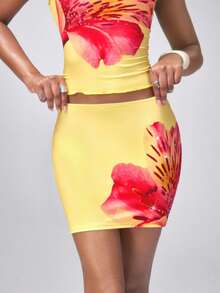 plantica Casual Sexy Urban Chic Minimalist Y2K Subculture Fashion Women's Printed Rhinestone Bodycon Mini Skirt, Suitable For Outings, Music Festivals, Daily, Vacation, Dates, Parties, New Year, Valentine's Day, Spring/Summer - Multicolor - View 5