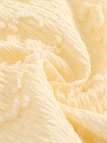 Zestiva 2026 New Spring/Summer Women 2pcs Yellow Bandeau Bikini Set, Beach Vacation Casual Swimwear Cream Bikini Two Pieces Vacation Set - Yellow - View 6