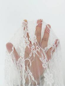 Rafferiza Blanco,Verano,Elegante,Vestido de Invitada de Boda con Encaje,Hombros Descubiertos,Fruncido,Sin Mangas,Cola de Sirena,Ropa Formal de Lujo para Mujeres - Blanco - Ver 8