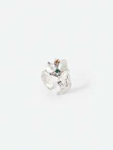 Opalesca Ocean Vacation Wind Ring,Premium/Elegant/Classy/Dailywear/Minimalist,Pearl/Crystal,Summer/Beach/Prom/Party/Holiday/Vacation,Engagement/Wedding/Promise,Bride,Heart/Floral,Fairycore/Mermaid Core,18K Gold-Plated - Silver - View 7