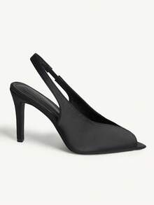 CUCCOO CHICEST Giày sandal cao gót mũi nhọn màu đen thời trang dành cho nữ, thích hợp cho những chuyến đi hàng ngày. - màu đen - Xem 8