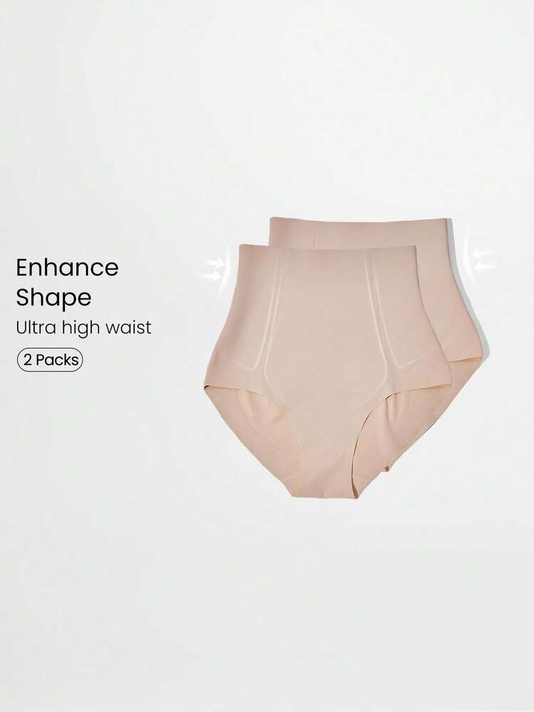 2 paquetes de ropa interior moldeadora de cintura alta con control de abdomen y levantamiento de glúteos, para uso diario y casual