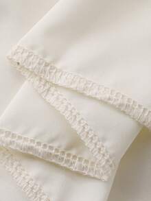 DAZY 女童圆领网纱连衣裙，秋季穿搭 - 杏色 - 查看 8