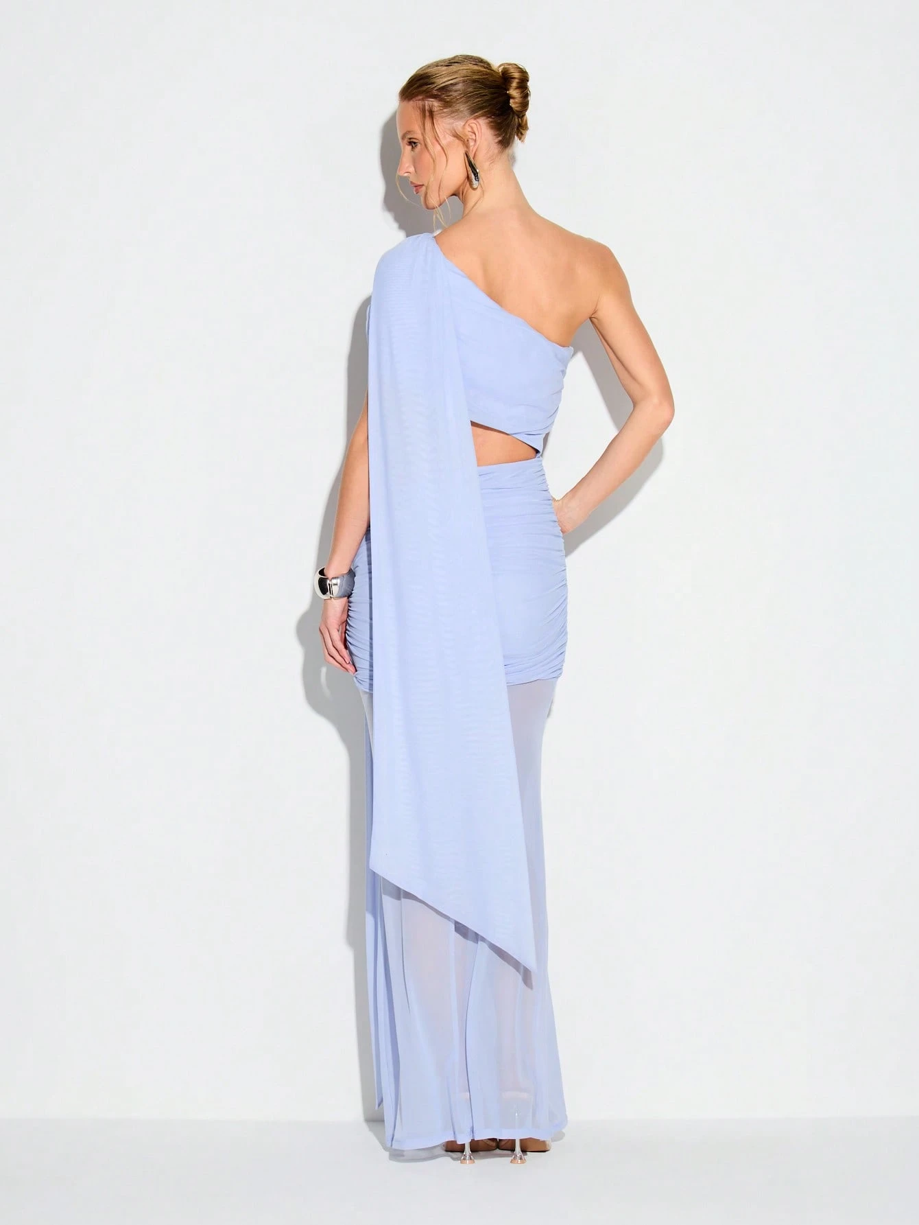 KIZN Off Shoulder Drape Detail Maxi Dress