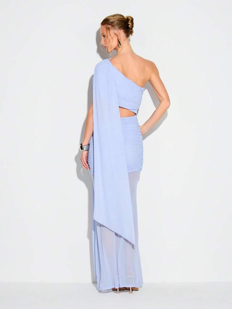 KIZN Off Shoulder Drape Detail Maxi Dress