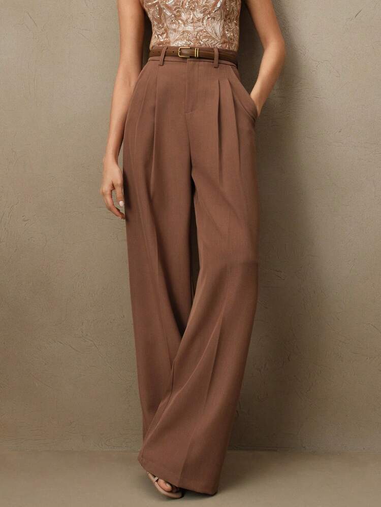 Anewsta Tall Spring/Summer Clothing, Modern Tall Women's Office Coral Pink Ankle Length Pants, Women's Suit Pants