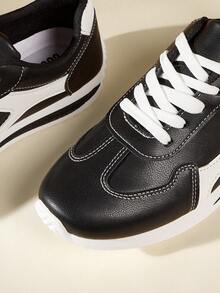 CUCCOO EASI 女士休闲运动鞋 - 黑與白 - 查看 3