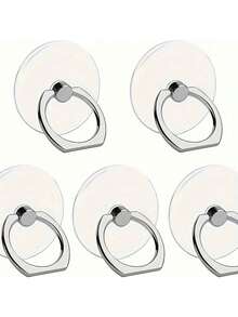 Bộ 2/5 chiếc giá đỡ điện thoại dạng vòng acrylic, chống nước, xoay 360° và có thể gập dọc, tương thích với điện thoại thông minh , Android, quà tặng sinh nhật, cho gia đình, bạn bè, giá đỡ điện thoại dạng vòng, phụ kiện điện thoại. - Nhiều màu - Xem 1