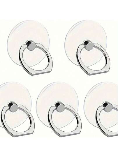 2pcs/5pcs Acrylic Phone Ring Holder Stand, Waterproof 360° Rotatable Stand With Vertical Flip, For Smartphones Compatible With IPhone, Android Phone, Gift For Birthday, Family, Friends Finger Ring Holder, Phone Grip, Phone Accessories