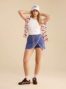 CUCCOO EASI Women's Fashionable Versatile Casual Lace-Up Sneakers - Coffee Brown - View 8