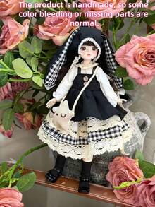 POKOJA LAND 1个30厘米6件套乙烯基娃娃玩具洛丽塔时尚衣橱套装可更换服装粉色蓝色白色可爱服装收藏装扮游戏礼物送给女孩青少年生日派对拍照道具（非毛绒填充） - 彩色 - 查看 9