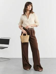 SHECARRY 女士时尚通勤及度假手提包 - 杏色 - 查看 10