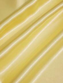 Aveloria Modichic 新款休闲宽松飘逸缎面长袖翻领收腰设计上衣搭配直筒裤两件套 - 黃色 - 查看 7