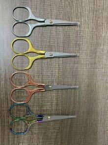 Vintage Floral Pattern Sharp Daily Use Scissors - Multicolor - View 2