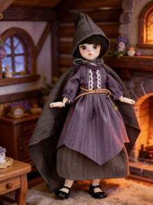 POKOJA LAND 1个30厘米6件套乙烯基娃娃玩具洛丽塔时尚衣橱套装可更换服装粉色蓝色白色可爱服装收藏装扮游戏礼物送给女孩青少年生日派对拍照道具（非毛绒填充） - 彩色 - 查看 2